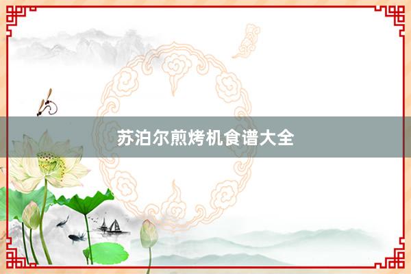 苏泊尔煎烤机食谱大全